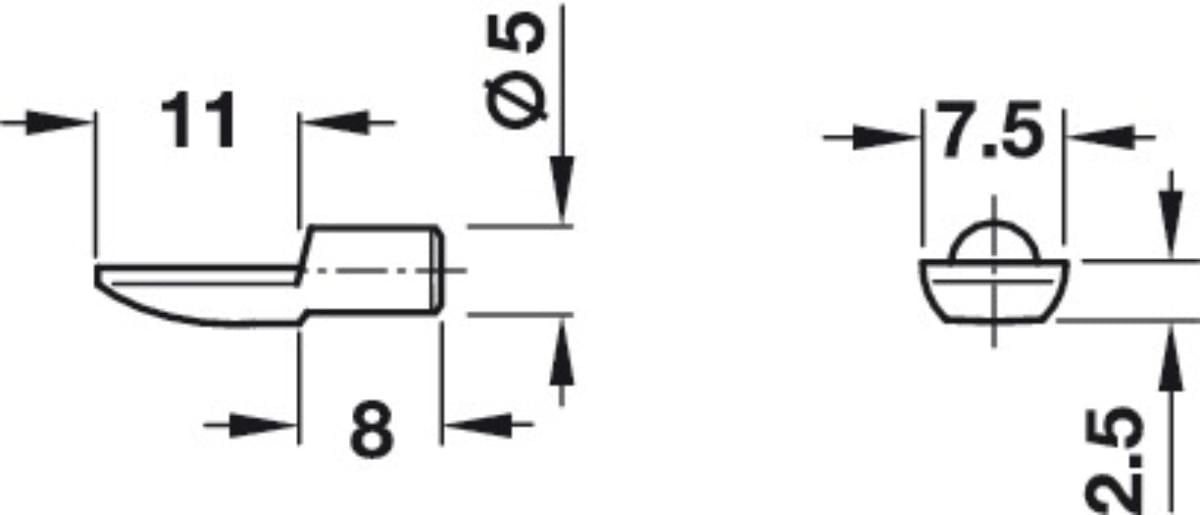 RAFT CARRIER 20PCS HÄFELE F5 NICKEL