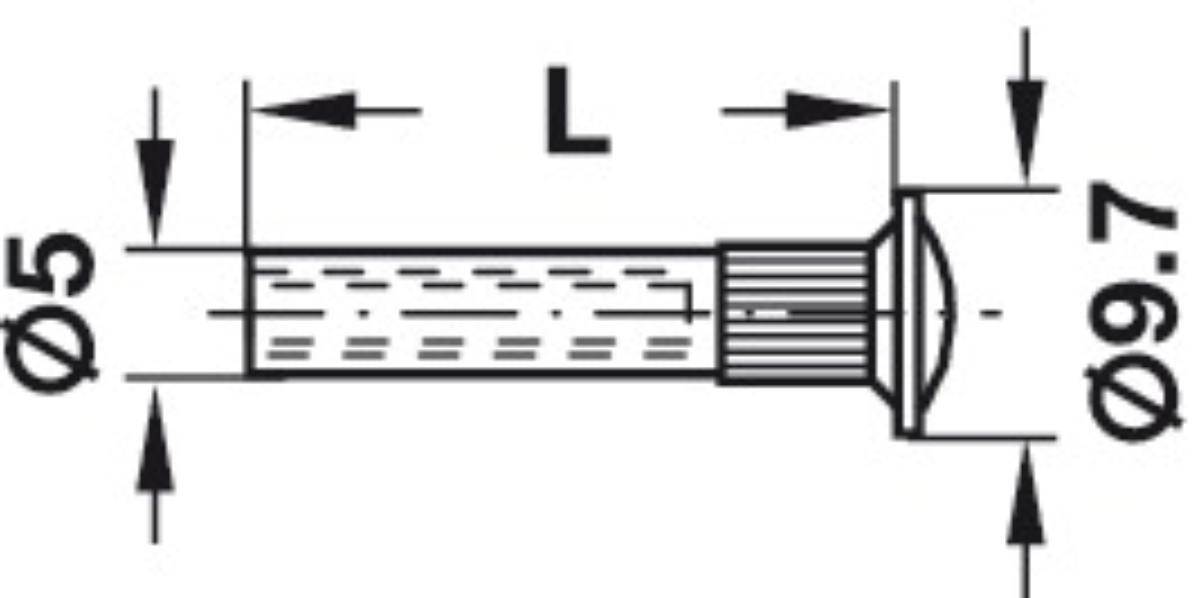 BUSHING WITH INTERNAL THREAD M4-35MM NICKEL