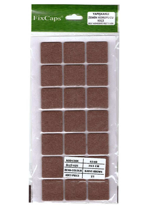 SELF-ADHESIVE FELT STEPS 30X30 21PCS