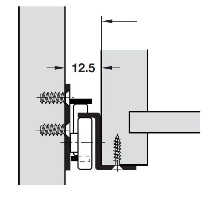 DRAWER GUIDE ROLLERS 300MM HÄFELE