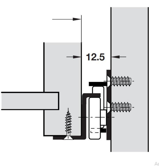 DRAWER GUIDE ROLLERS 500MM HÄFELE