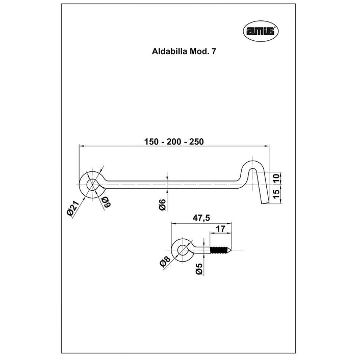 LATCH 7/250MM BLACK