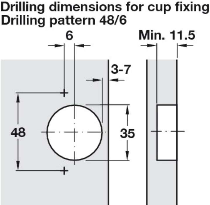 HINGE SMOOTH SELF-CLOSING COVERED EDGE