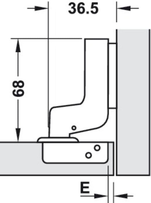 HINGE SMOOTH SELF-CLOSING OPEN EDGE
