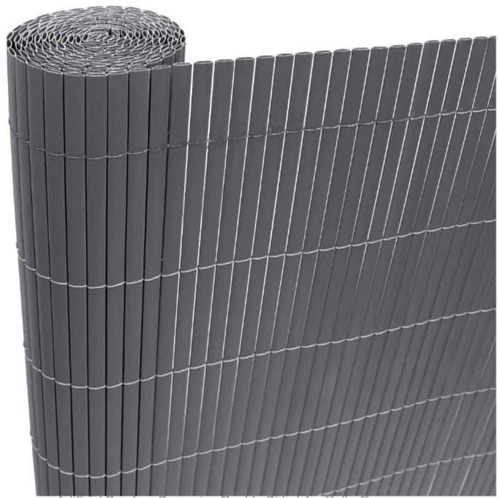 PVC FENCE PANEL 'BAMBOO' 1.5MX3M GREY