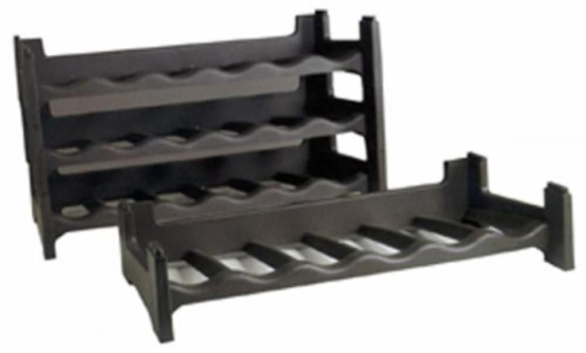 BOTTLE RACK PVC BROWN/RED