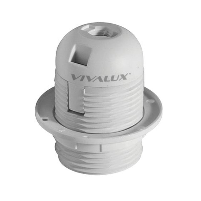 THERMOPLASTIC LAMP HOLDER E27 FULL THREAD WH