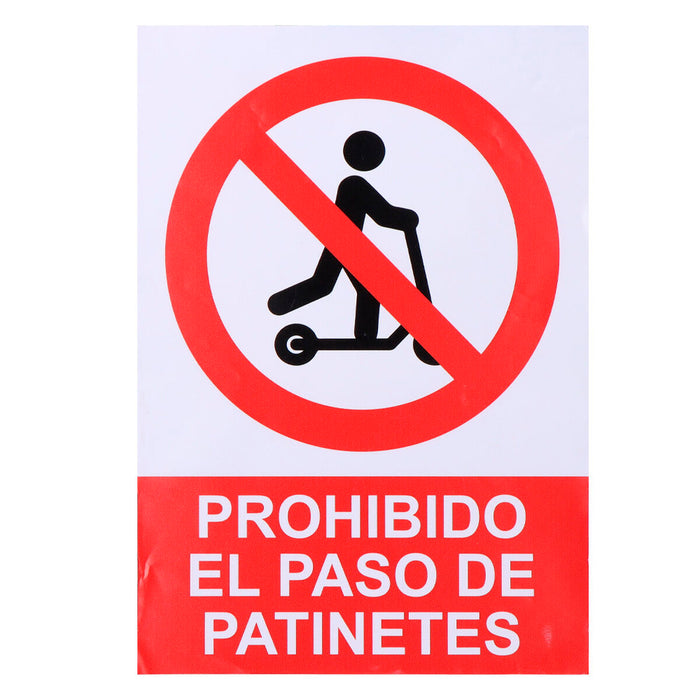 Sign Normaluz Prohibido acceder con patinete Stick 21 x 30 cm