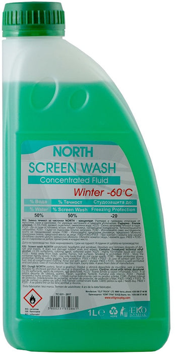 Течност за чистачки NORTH -60C 1L