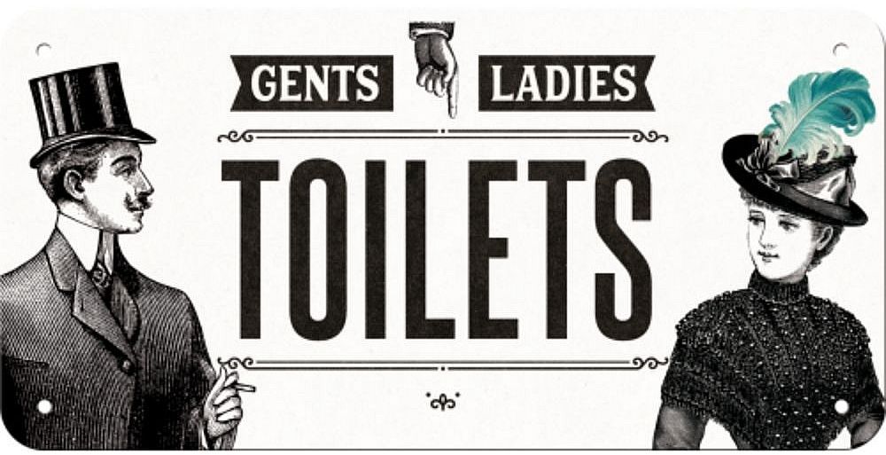 HANGING SIGN - WOMEN'S/MEN'S TOILET