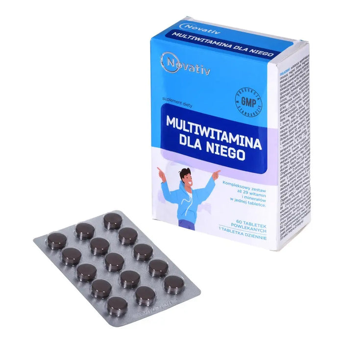 Novativ Multivitamin for Him 60 film-coated tablets - Dietary supplementsOIS-SUP<<<SupplementsOIS<<<ActionPL