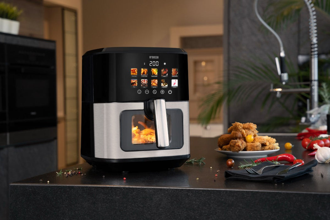 N'oveen AF770 X-LINE Greaseless deep fat fryer Black, Silver