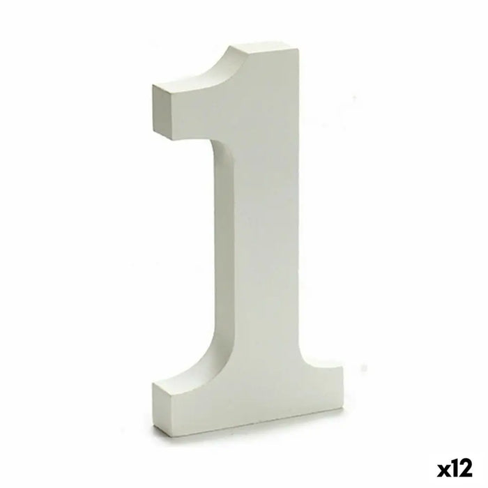 Number Pincello 1 White 1,8 x 21 x 17 cm (12 Units) - Декорация и Осветление<<<Дом Градина<<<BigBuy&&&Други артикули за