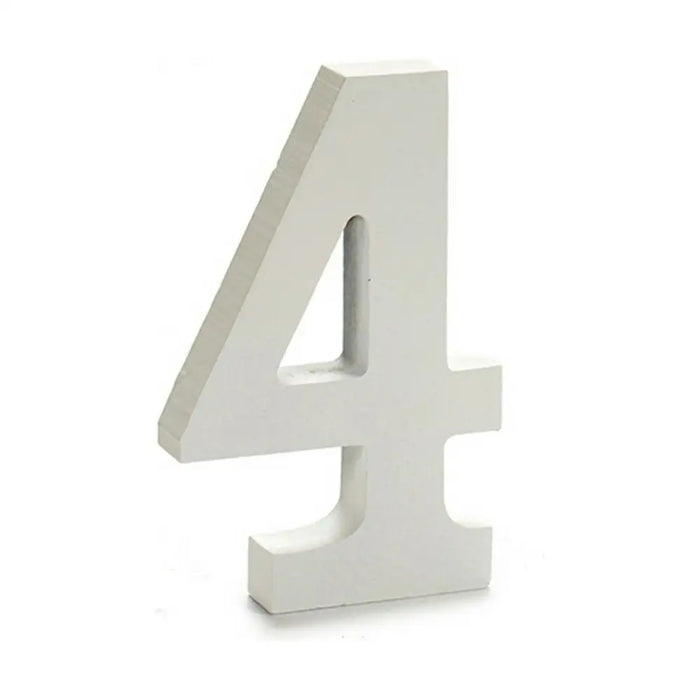 Number Pincello 4 White 1,8 x 21 x 17 cm (12 Units) - Декорация и Осветление<<<Дом Градина<<<BigBuy&&&Други артикули за