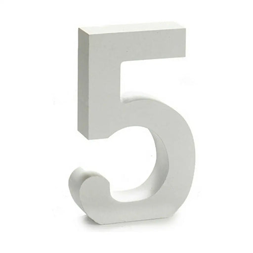 Number Pincello 5 White 2 x 16 x 14,5 cm (24 Units) - Декорация и Осветление<<<Дом Градина<<<BigBuy&&&Други артикули за