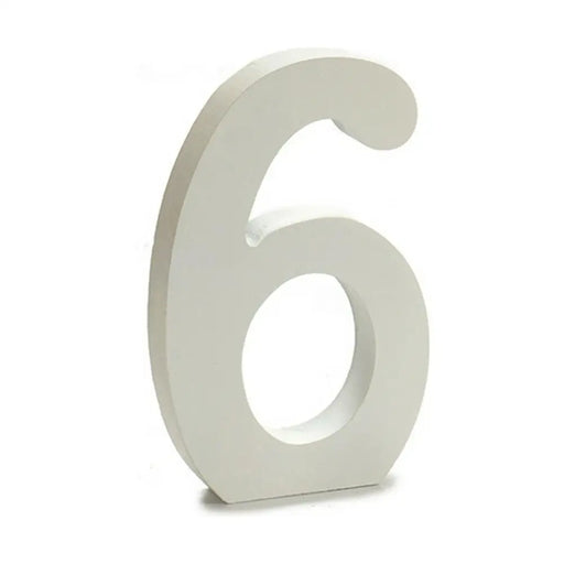 Number Pincello 6 White 1,8 x 21 x 17 cm (12 Units) - Декорация и Осветление<<<Дом Градина<<<BigBuy&&&Други артикули за