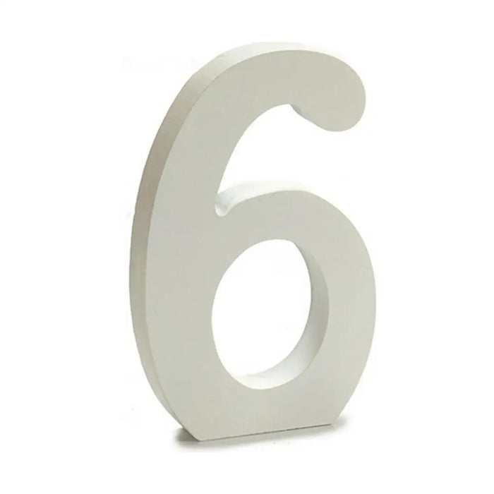 Number Pincello 6 White 1,8 x 21 x 17 cm (12 Units) - Декорация и Осветление<<<Дом Градина<<<BigBuy&&&Други артикули за