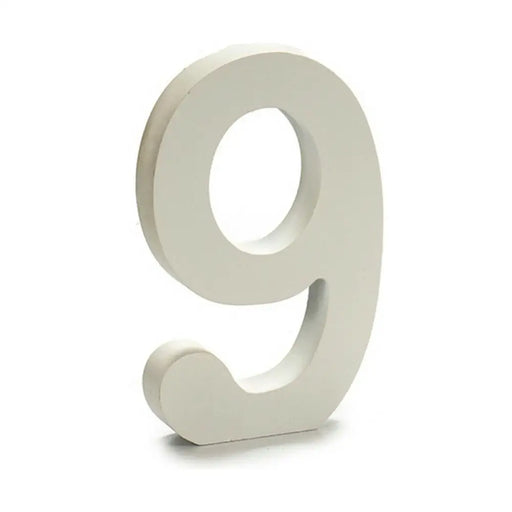 Number Pincello 9 White 1,8 x 21 x 17 cm (12 Units) - Декорация и Осветление<<<Дом Градина<<<BigBuy&&&Други артикули за