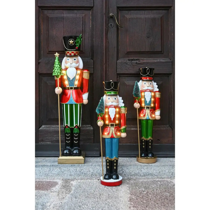 Nutcracker Home ESPRIT Red Green Resin 27 x 17 x 93 cm - Коледни украси<<<Декорация и Осветление<<<Дом Градина<<<BigBuy