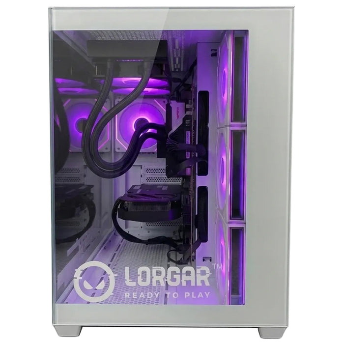 Gaming desktop computer LORGAR ADVANCED PCA201 WHITE AMD RYZEN 5 7500F, NVIDIA GEFORCE RTX5060 TI, RAM 16+16 GB, 6400 MHz