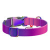 Nylon dog collar with QR code WAUDOG 15 mm wide 25-35 cm long purple - Walking and transportation<<<Pets<<<InnproXML