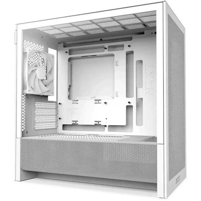 NZXT H3 Flow 2025 All White Micro-ATX Tower Case - Кутии за компютри<<<Компютърни компоненти<<<ValiAPI&&&Компютър Мрежи