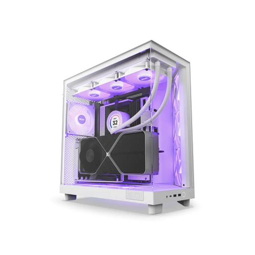 NZXT H6 Flow RGB Matte White Case - Middle Tower - Кутии за компютри<<<Компютърни компоненти<<<ValiAPI&&&Компютър Мрежи