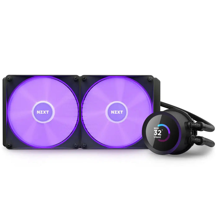 NZXT Kraken 280 RGB Processor All-in-one liquid cooler 14 cm Black 1 pc(s) - Охладители за процесори<<<Компютърни