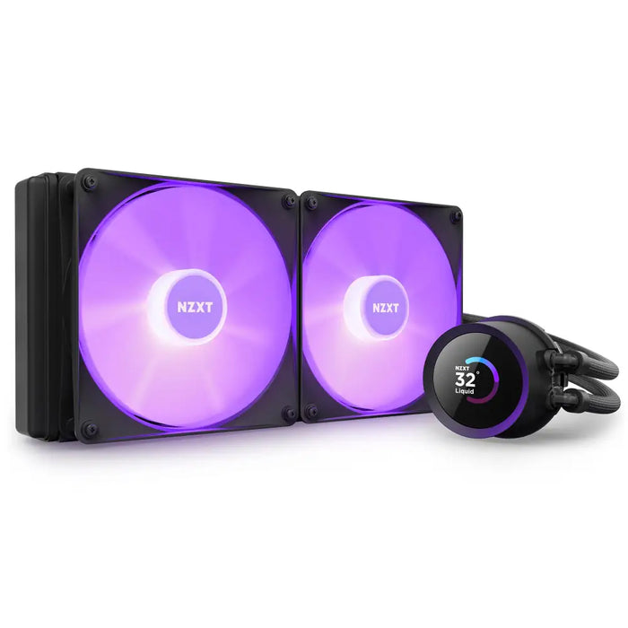 NZXT Kraken 280 RGB Processor All-in-one liquid cooler 14 cm Black 1 pc(s) - Охладители за процесори<<<Компютърни