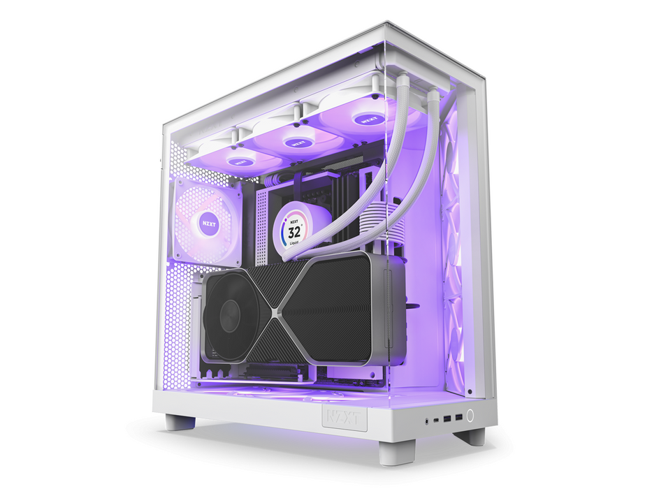 NZXT H6 Flow RGB Matte White Case - Middle Tower