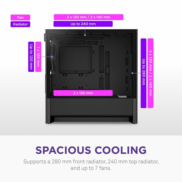 ATX Semi-tower Box NZXT CC-H31FB-01 Black
