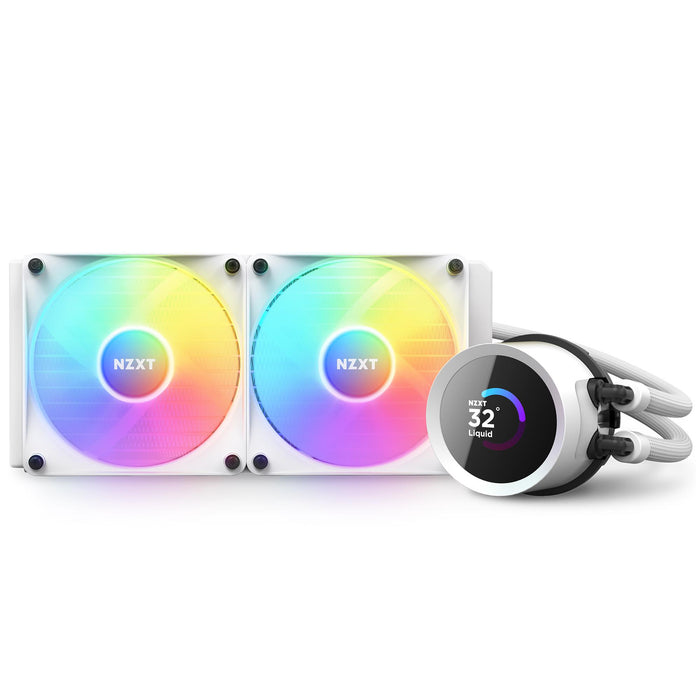 CPU Cooler NZXT Kraken 240 RGB White, LCD Display