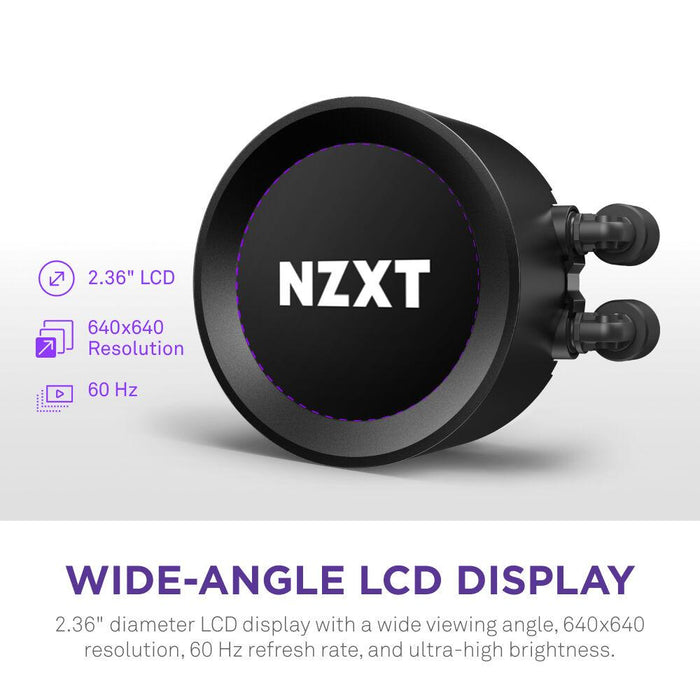 CPU Cooler NZXT Kraken Elite RGB 280 Black, Customizable LCD Display
