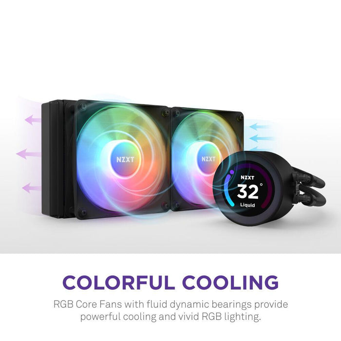 CPU Cooler NZXT Kraken Elite RGB 280 Black, Customizable LCD Display