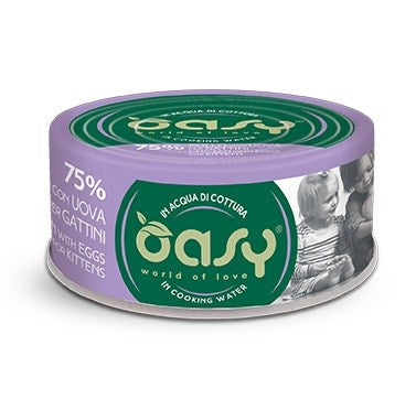 OASY More Love Kitten Chicken with eggs - wet cat food - 70g
