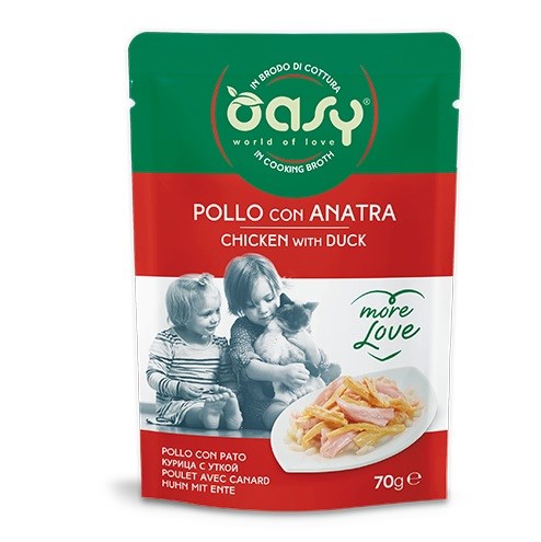 OASY More Love Chicken with duck - wet cat food - 70g