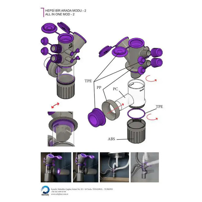 OCK PLAST SINK SIPHON - Сифони и фитинги за умивалник<<<Санитарна керамика и аксесоари<<<Баня<<<Praktiker&&&Сифони и
