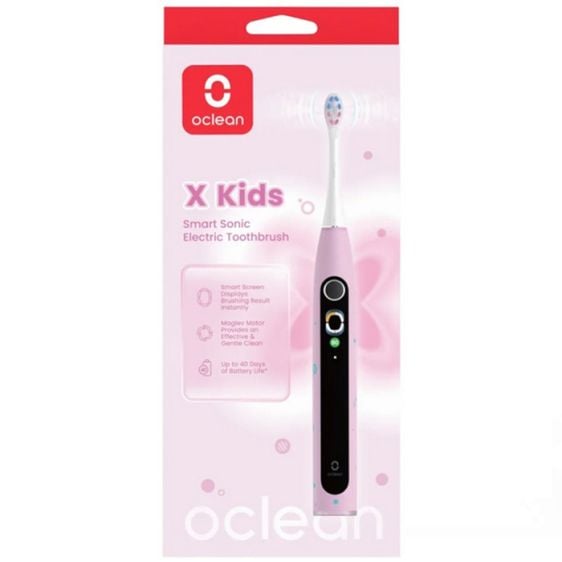 Children's electric toothbrush Oclean X Kids, 2.5W, 72000 rpm, 5 modes, Timer, Pink