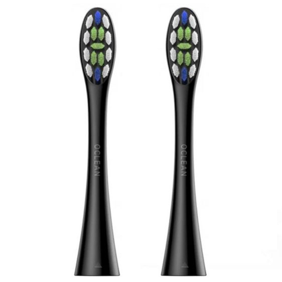 Set of 2 replacement heads for electric toothbrush Oclean Professional Clean Brush Head, Hard, Black