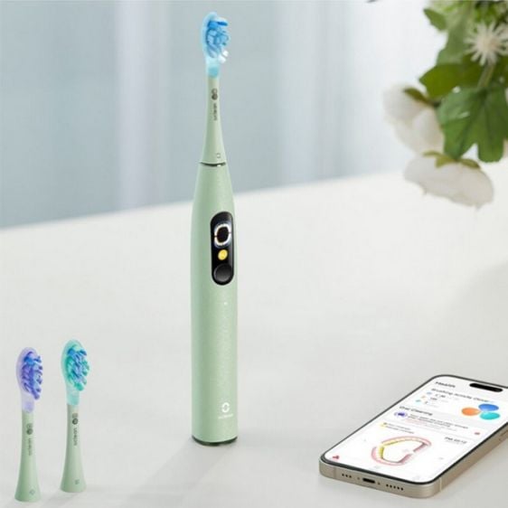 Electric toothbrush Oclean X Ultra 20, AI voice assistant, 84000 rpm, Wi-Fi, Bluetooth, Green