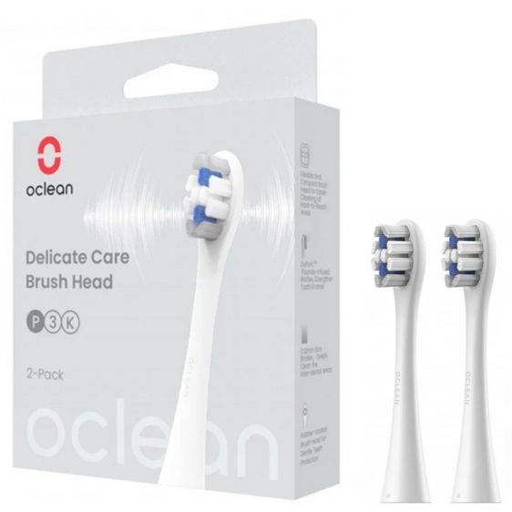 Set of 2 replacement heads for Oclean Delicate Care-P3K4-XPD electric toothbrush, Hard
