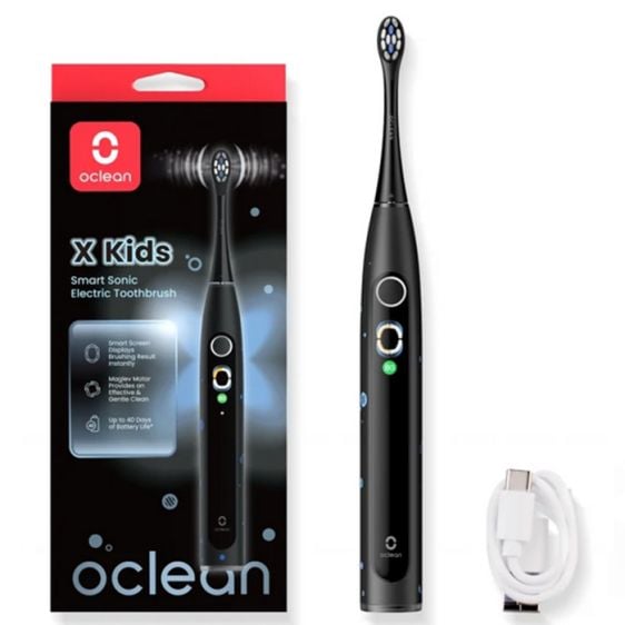 Children's electric toothbrush Oclean X Kids, 2.5W, 72000 rpm, 5 modes, Timer, Black