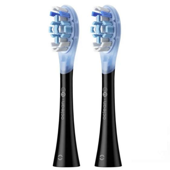 Set of 2 replacement heads for electric toothbrush Oclean Ultra Clean Brush Head, Hard, Black