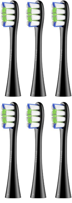 Set of 6 replacement heads for electric toothbrush Oclean Professional Clean Brush Head, Hard, Black