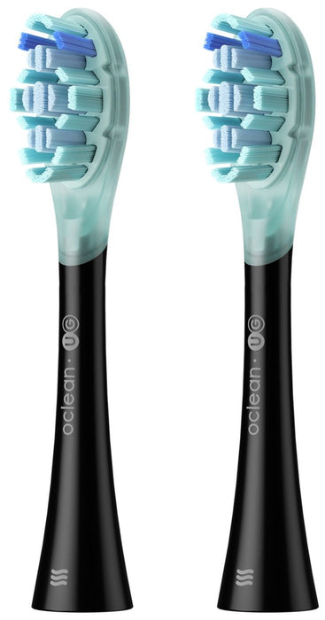 Set of 2 replacement heads for Oclean Ultra Gum Care electric toothbrush, Soft, Black