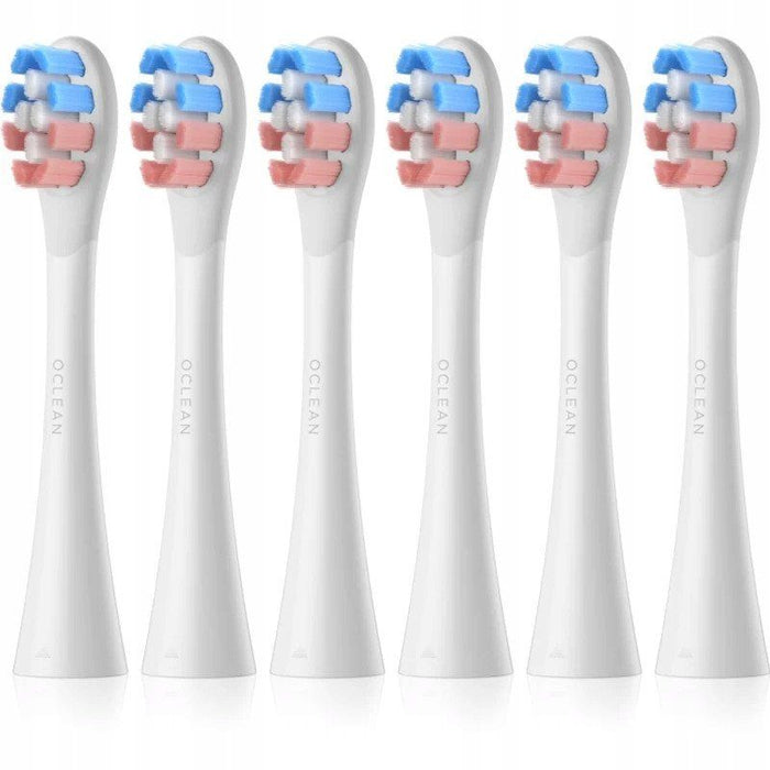 Set of 6 replacement heads for Oclean Delicate Care Electric Toothbrush, Soft, White