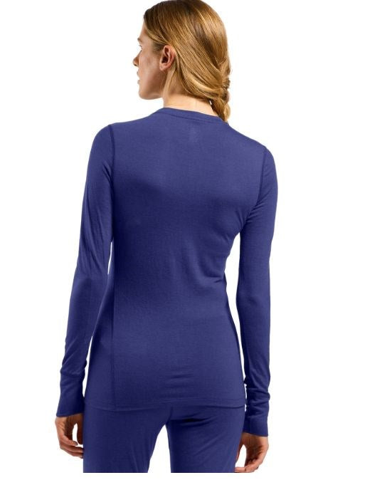 Bielizna termoaktywna z długim rękawem Odlo BL TOP crew neck l/s MERINO 200 roz. S Niebieska