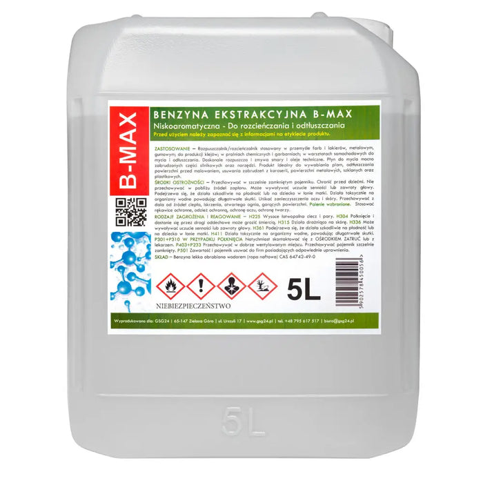 Odorless extraction gasoline B-MAX 5L - Hardware cleaners<<<HurtelXML