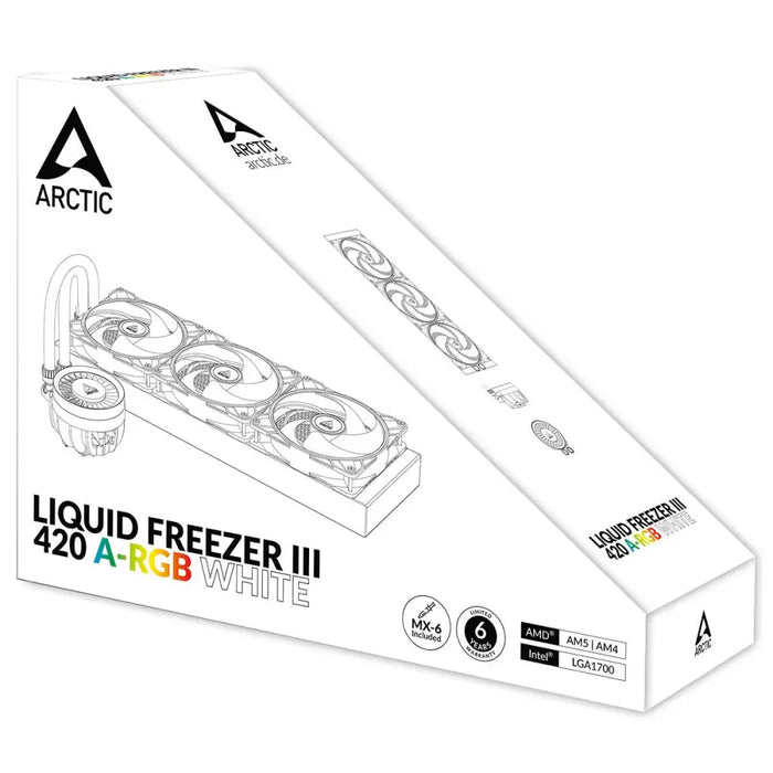 Охладител за процесор Arctic Liquid Freezer III 420 White A-RGB - Охладители за процесори<<<Компютърни