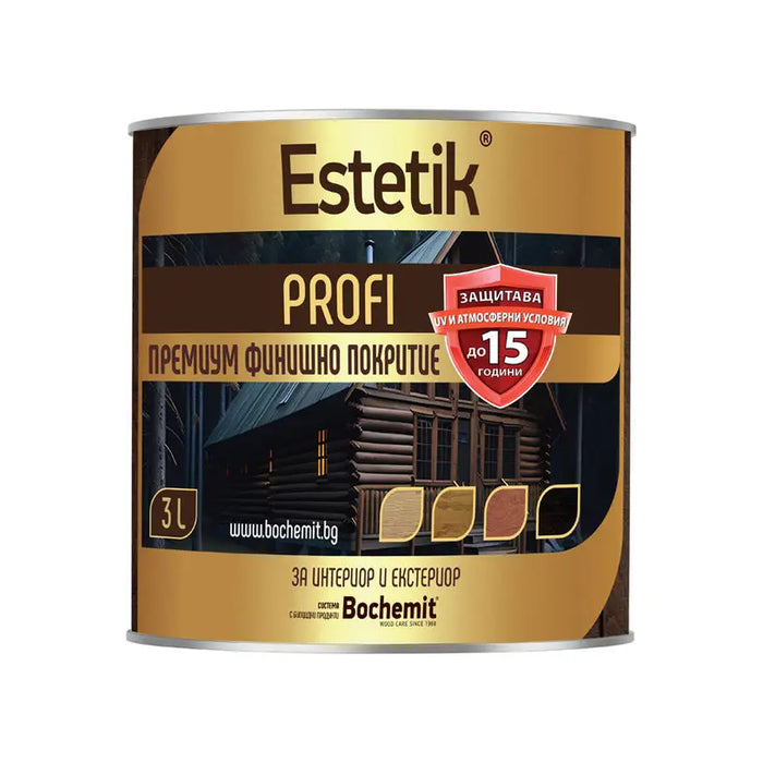 OIL-ALKYD LACQUER-IMPREGNANT PROFI 15+ WALNUT 3 L BOCHEMIT ESTETIK - Импрегнанти<<<Градински